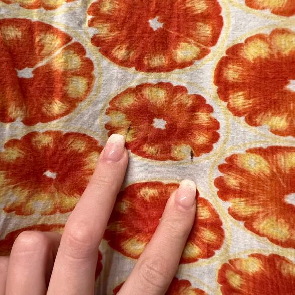 Anthropologie Porridge sleeveless Swing orange Flower Floral Tank Top Med - Picture 7 of 8